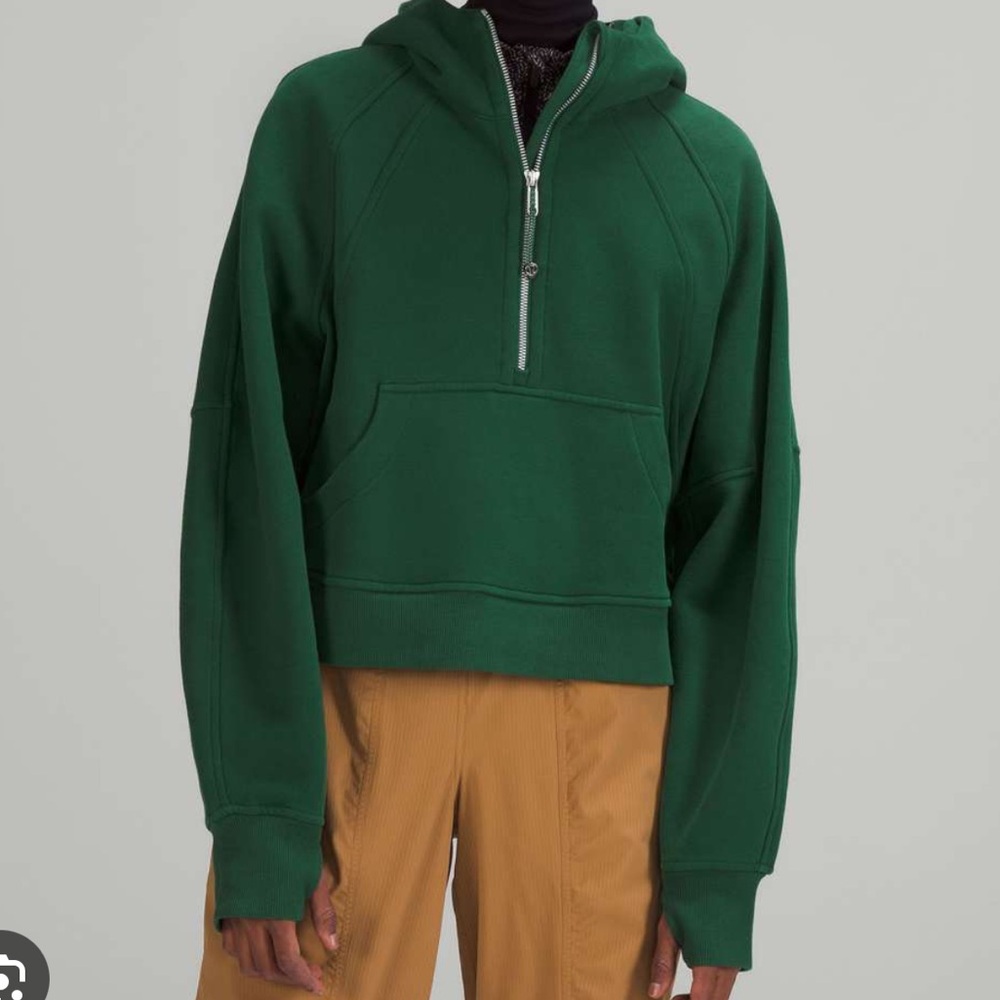 Lululemon Scuba Oversized Half-Zip Hoodie - Everglade Green